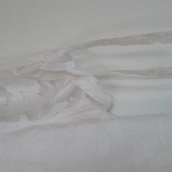 Worthington Lace Lined Top Floral White  Size Large - Picture 3 of 8